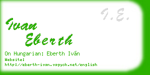 ivan eberth business card